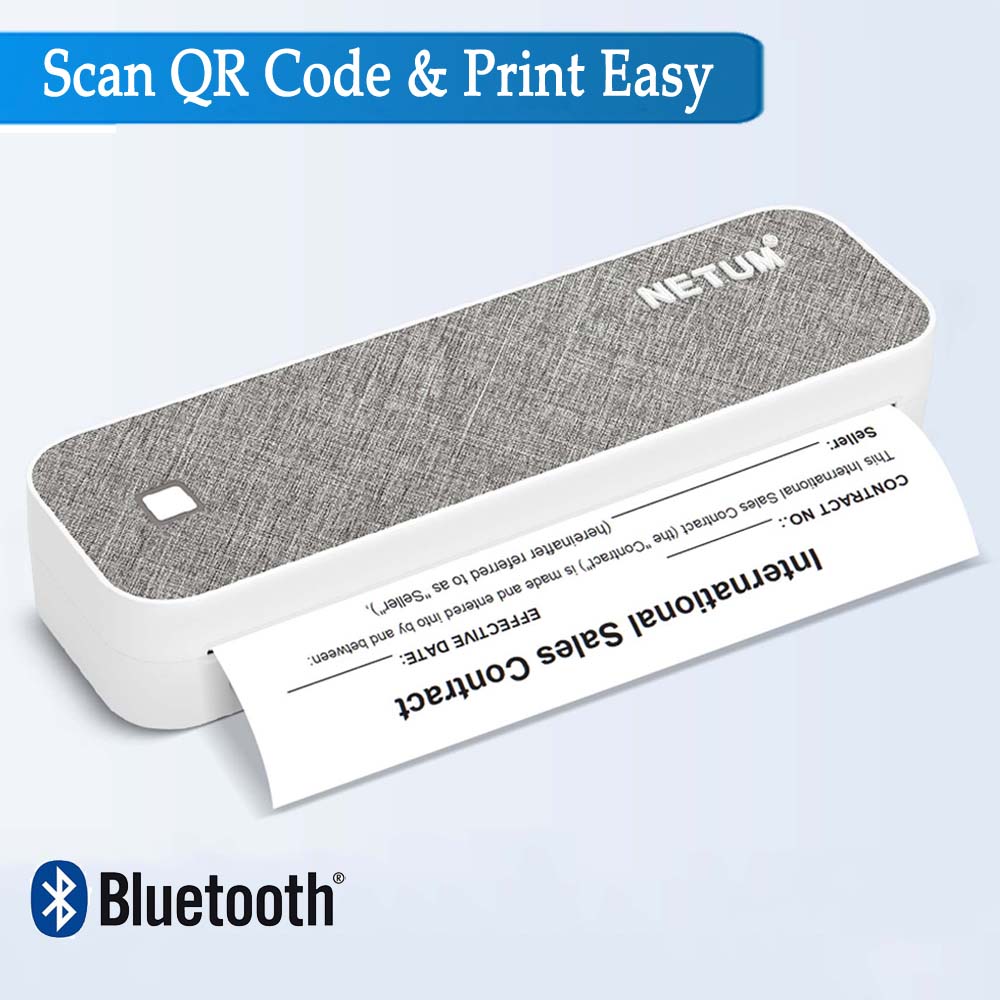Commercial Document Printing - A4 Portable Thermal Printer Bluetooth &USB