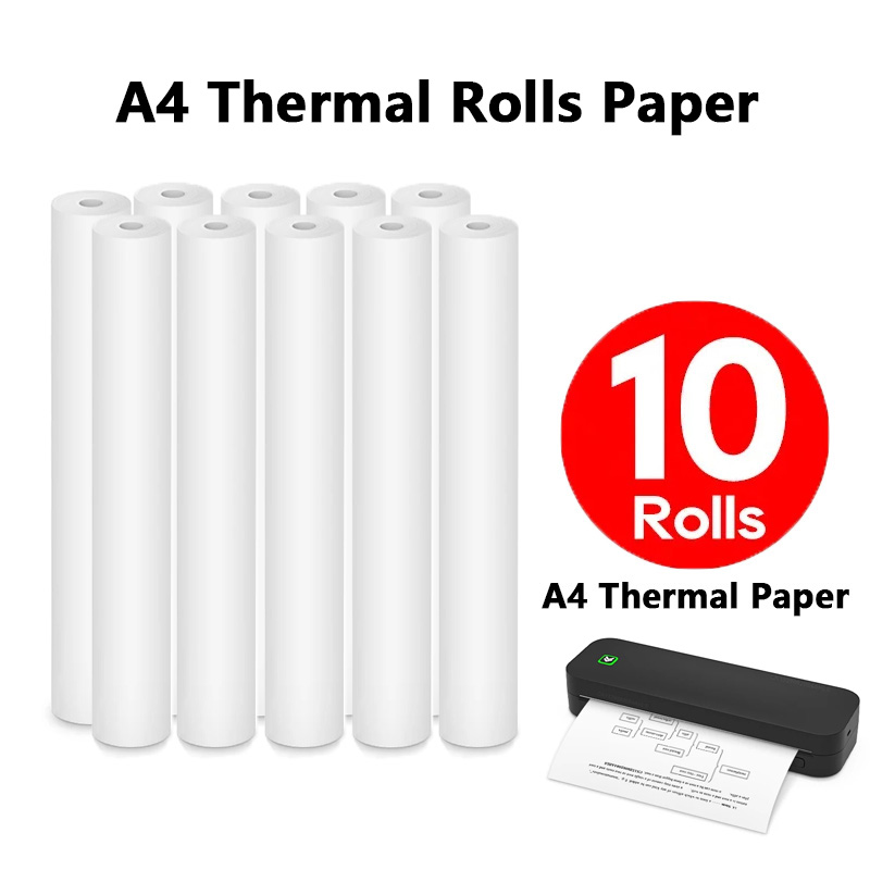 Commercial Document Printing - A4 Thermal Paper Rolls 1/2/4/10Rolls High