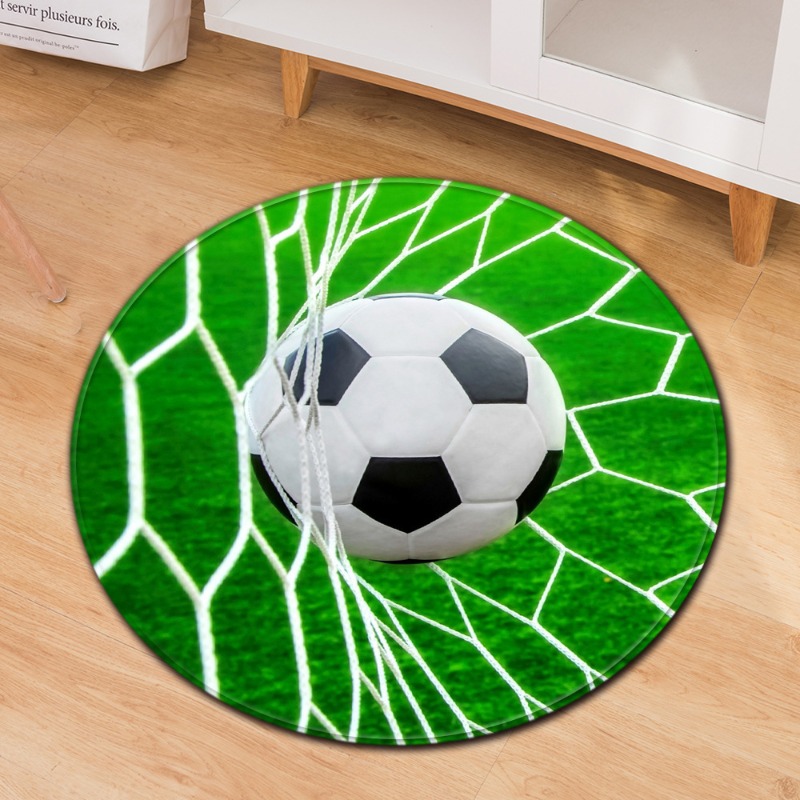 Commercial Printing Machine - Soccer Theme Round Carpet Sports Style