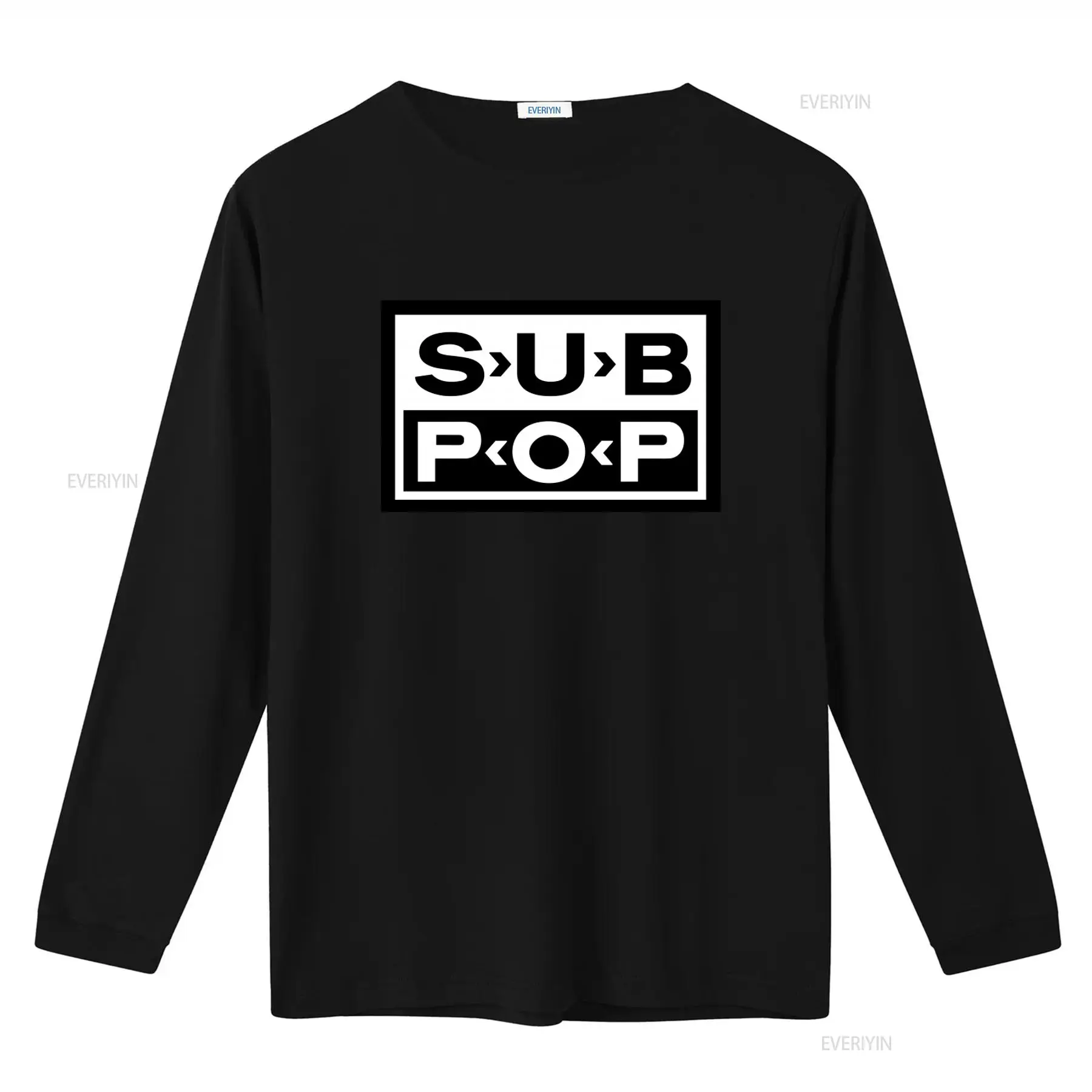 Sub Pop Logo T Shirt Black wit - огляд і ціна Company Profile Printing