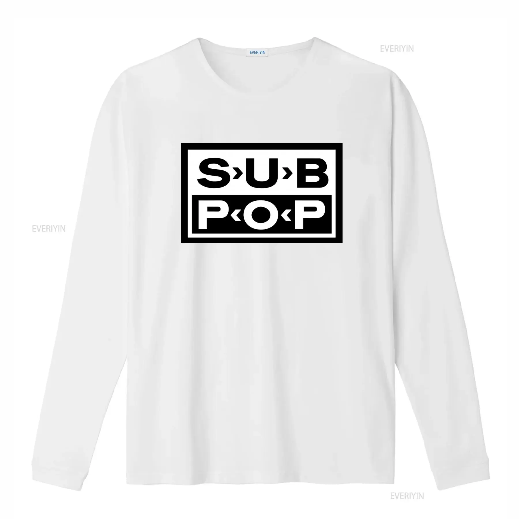 Sub Pop Logo T Shirt Black wit - огляд і ціна Company Profile Printing