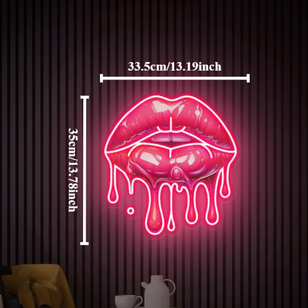 Melting Lips UV Printed Neon S - огляд і ціна Commercial Uv Printing