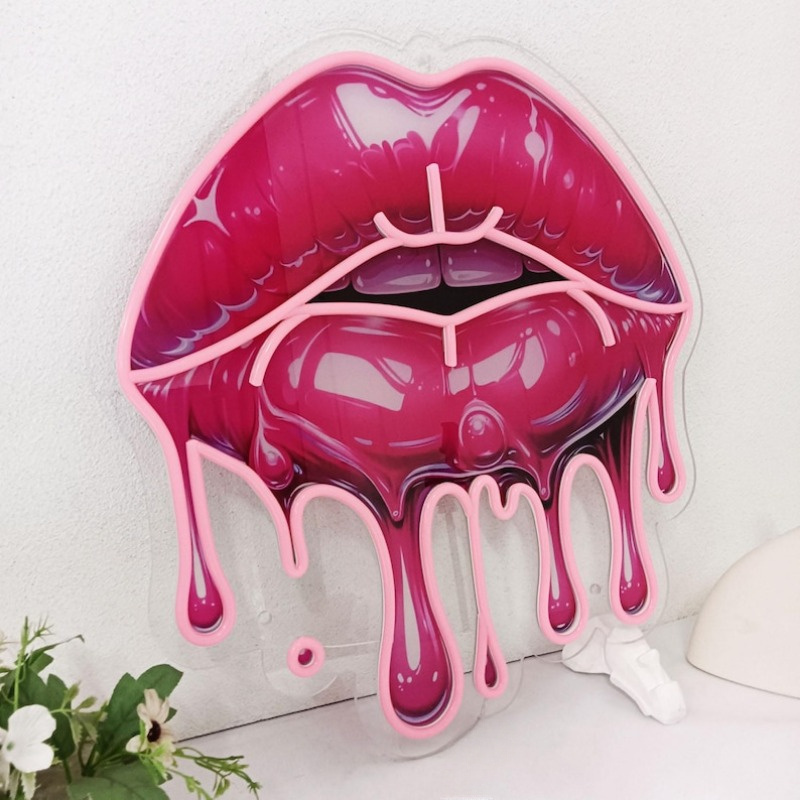 Melting Lips UV Printed Neon S - огляд і ціна Commercial Uv Printing