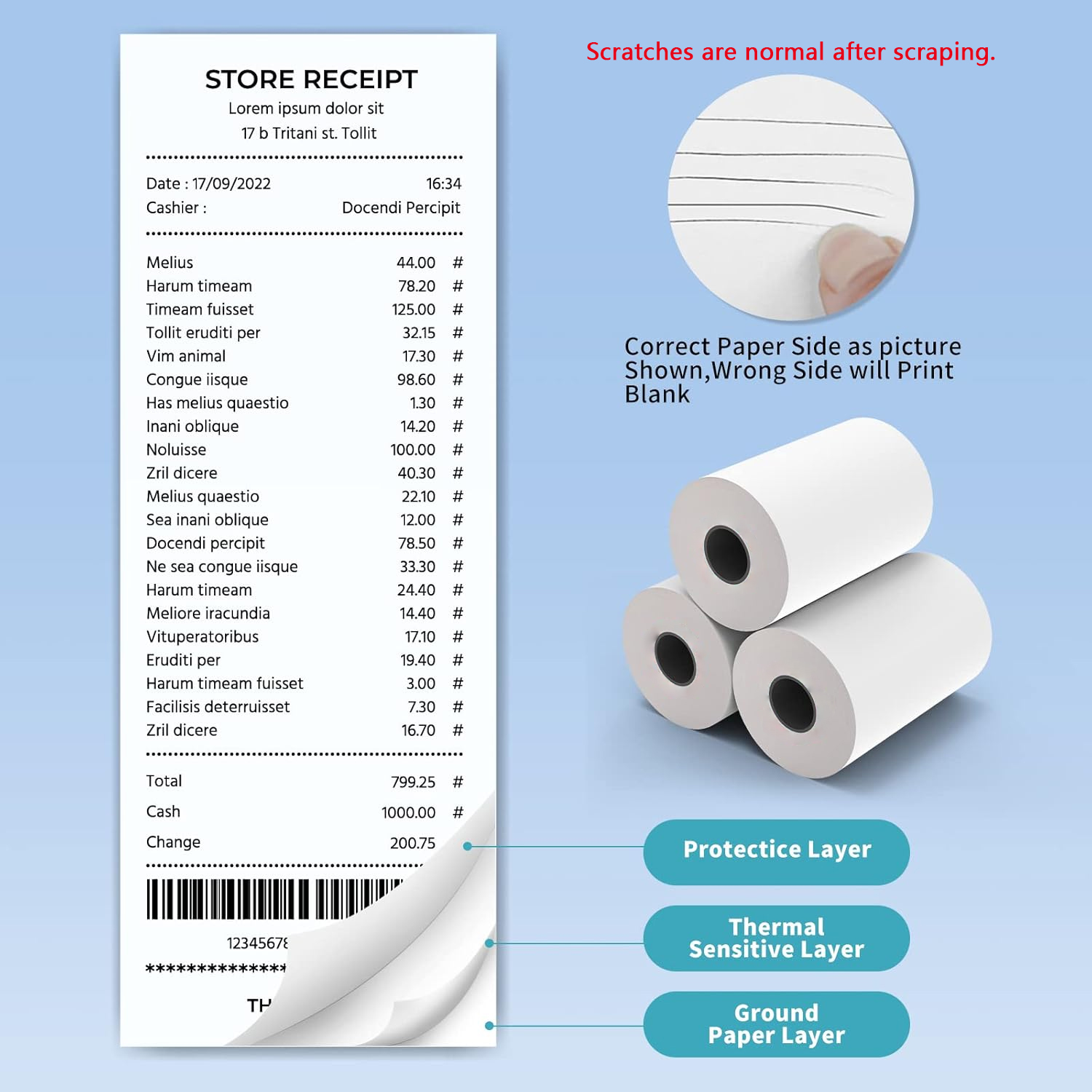 80MM Thermal Receipt Paper 3/6 - огляд і ціна Commercial Printing Machine