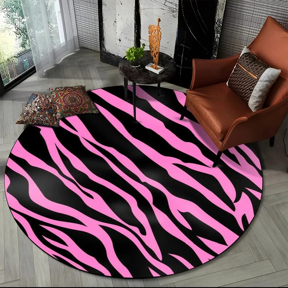 Pink Zebra Stripe Print Round  - огляд і ціна Commercial Printing Machine