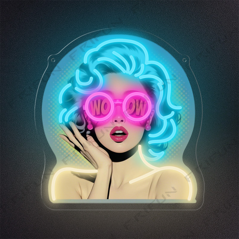 WOW Curl Girl Neon Sign UV Pri - огляд і ціна Commercial Uv Printing