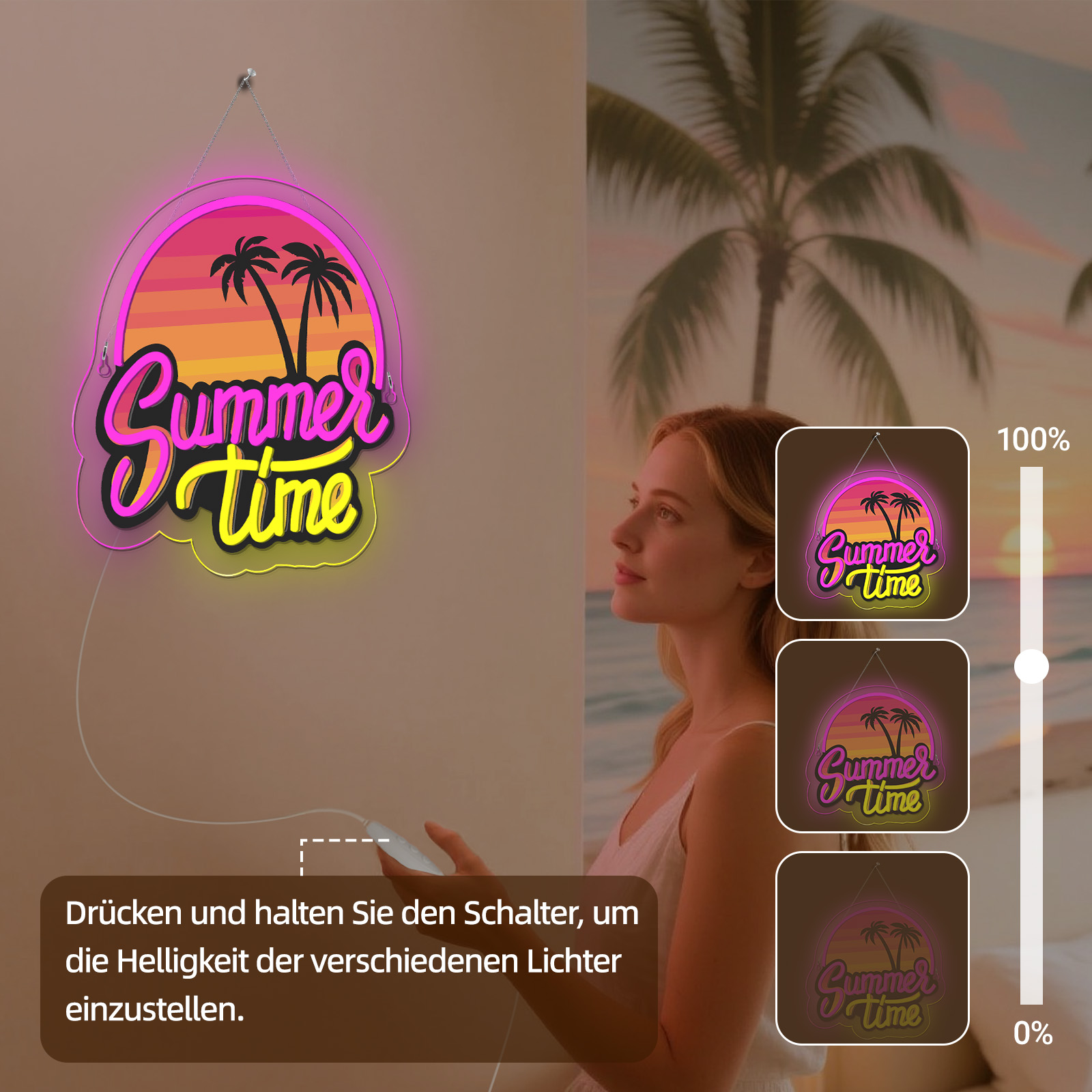 Summer Time Neon Sign UV Print - огляд і ціна Commercial Uv Printing