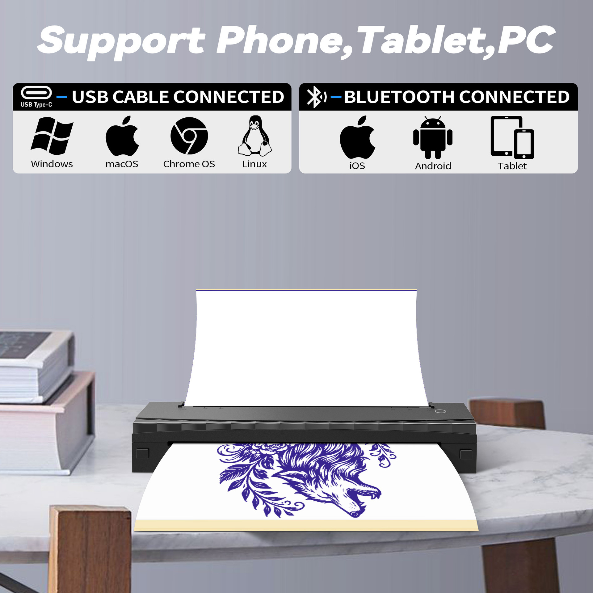 Wireless Tattoo Printer Blueto - огляд і ціна Commercial Document Printing